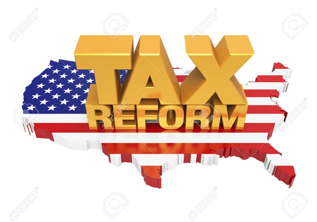 Tax Reform with United States Map Isolated - 90854833 Tax Reform with United States Map Isolated - 90854833