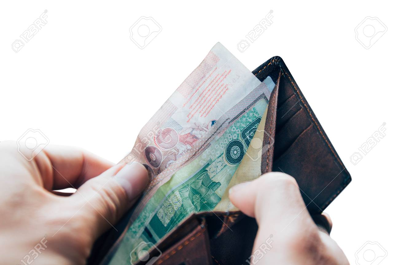 Thai Money In Wallet, Pay Cash Stock Photo, Picture And Royalty Free Image.  Image 70948891.