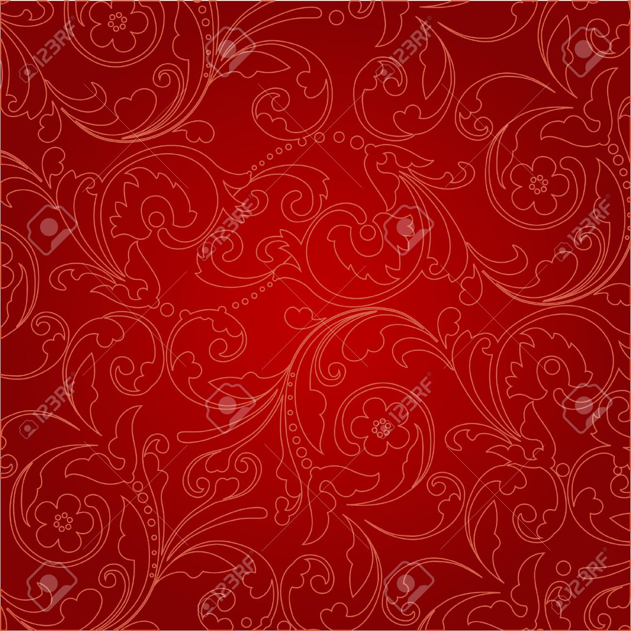 エレガントな花模様の赤い背景 イラスト のイラスト素材 ベクタ Image