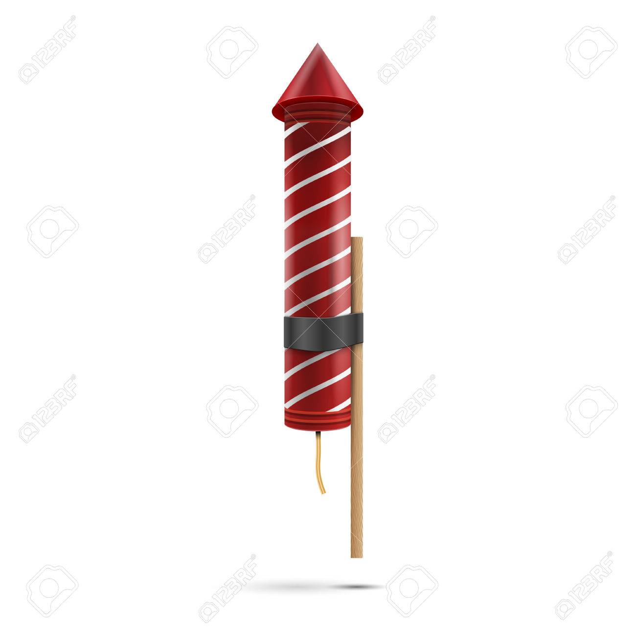 Fusée De Feu D'artifice Isolé Sur Fond Blanc Clip Art Libres De Droits,  Svg, Vecteurs Et Illustration. Image 33331198