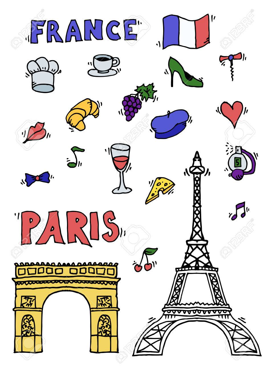 Hand Drawn Paris Illustration Love Paris Design Vector Illustration Royalty Free Cliparts Vectors And Stock Illustration Image