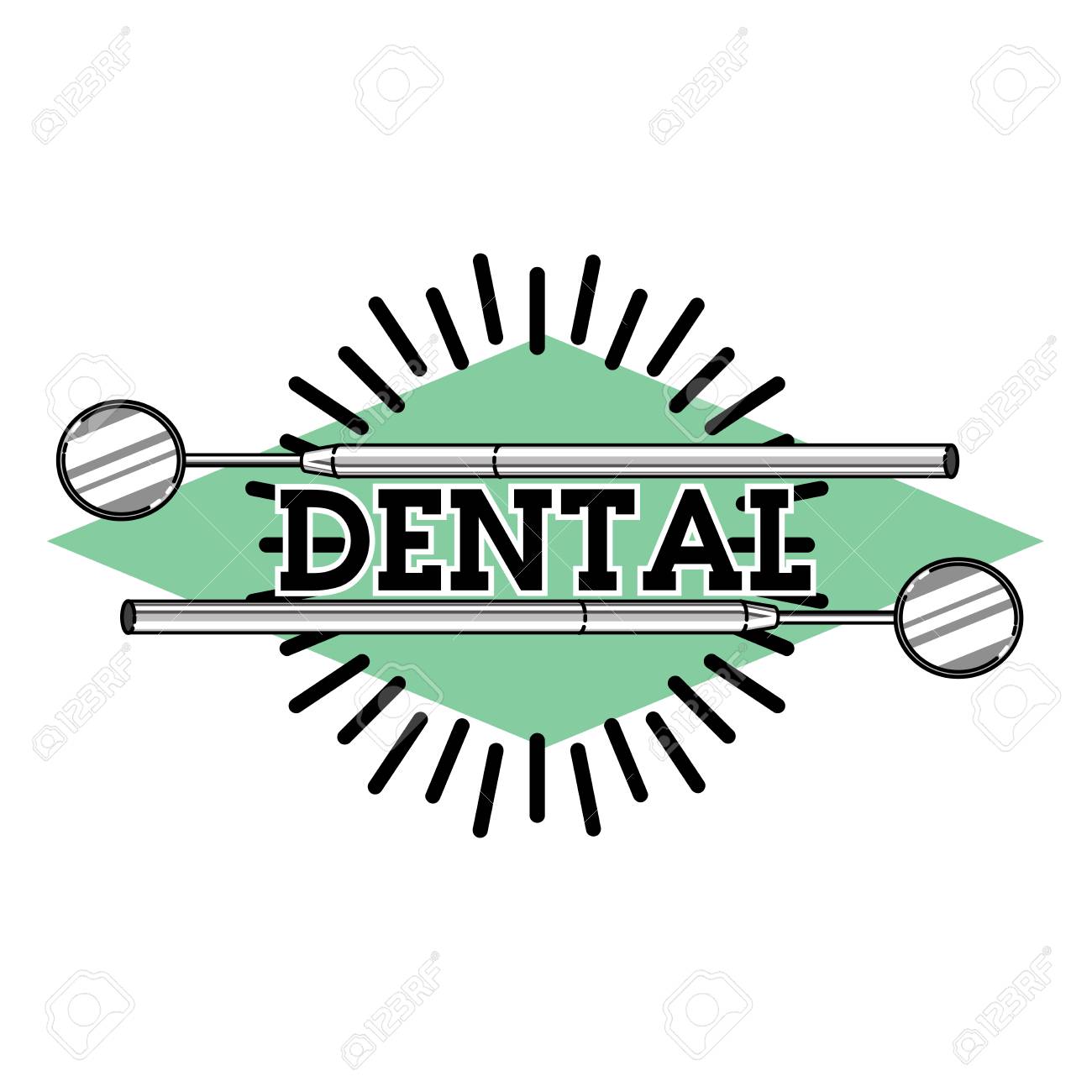 color vintage dental emblem dental clinic logotype concept icon dental emblem