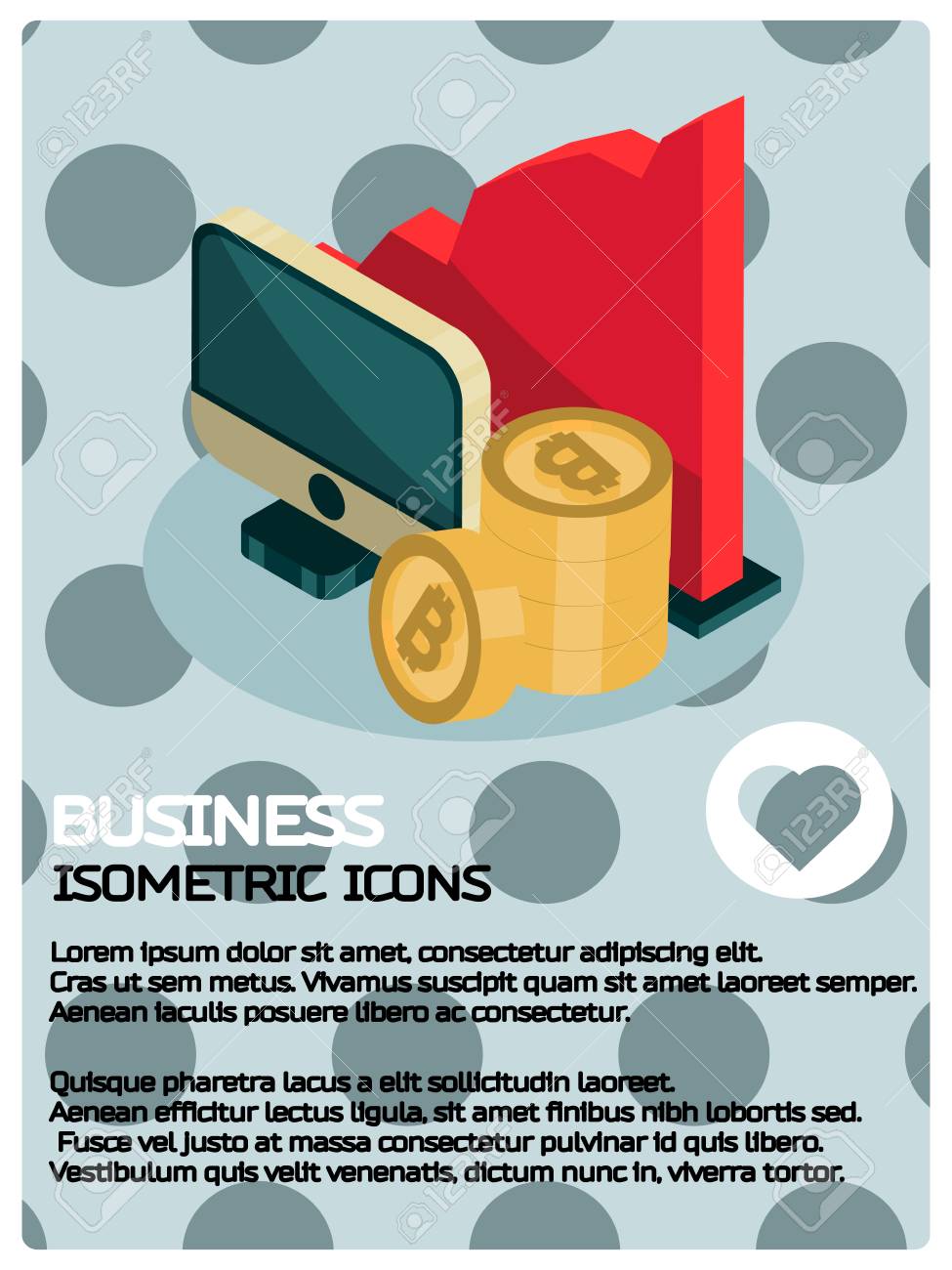 ビジネスアイソメトリックポスター のイラスト素材 ベクタ Image