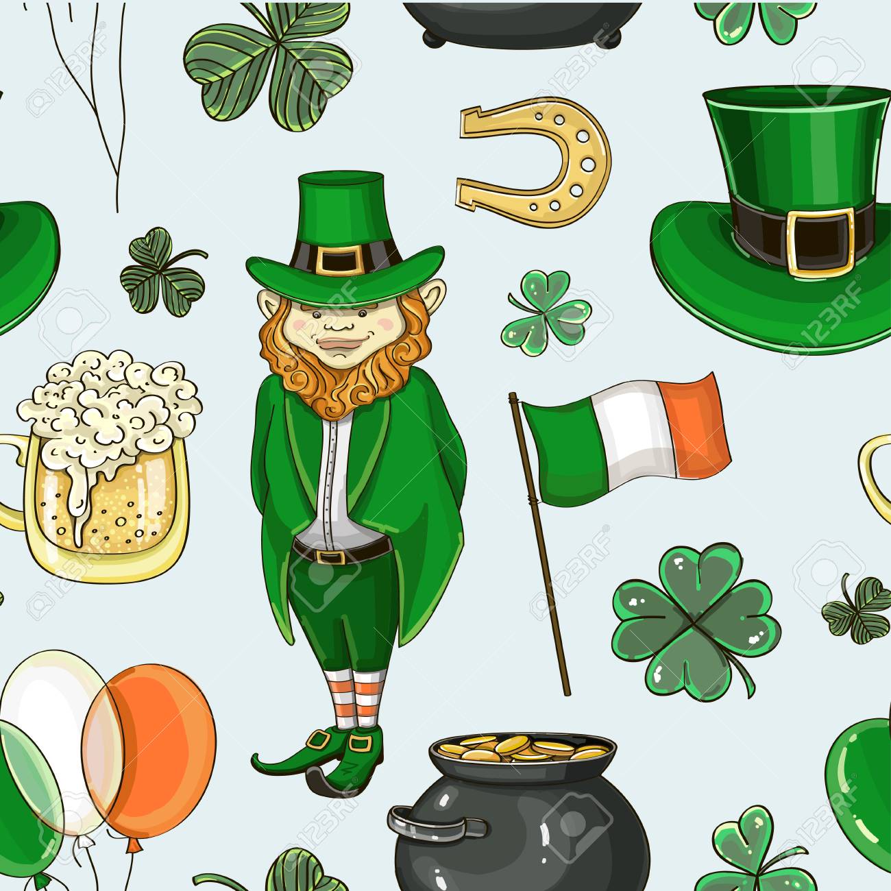 PATRICKS DAY GREEN GOLD SHAMROCK LUCKY IRISH IRELAND LEPRECHAUN HATS SAINT ST