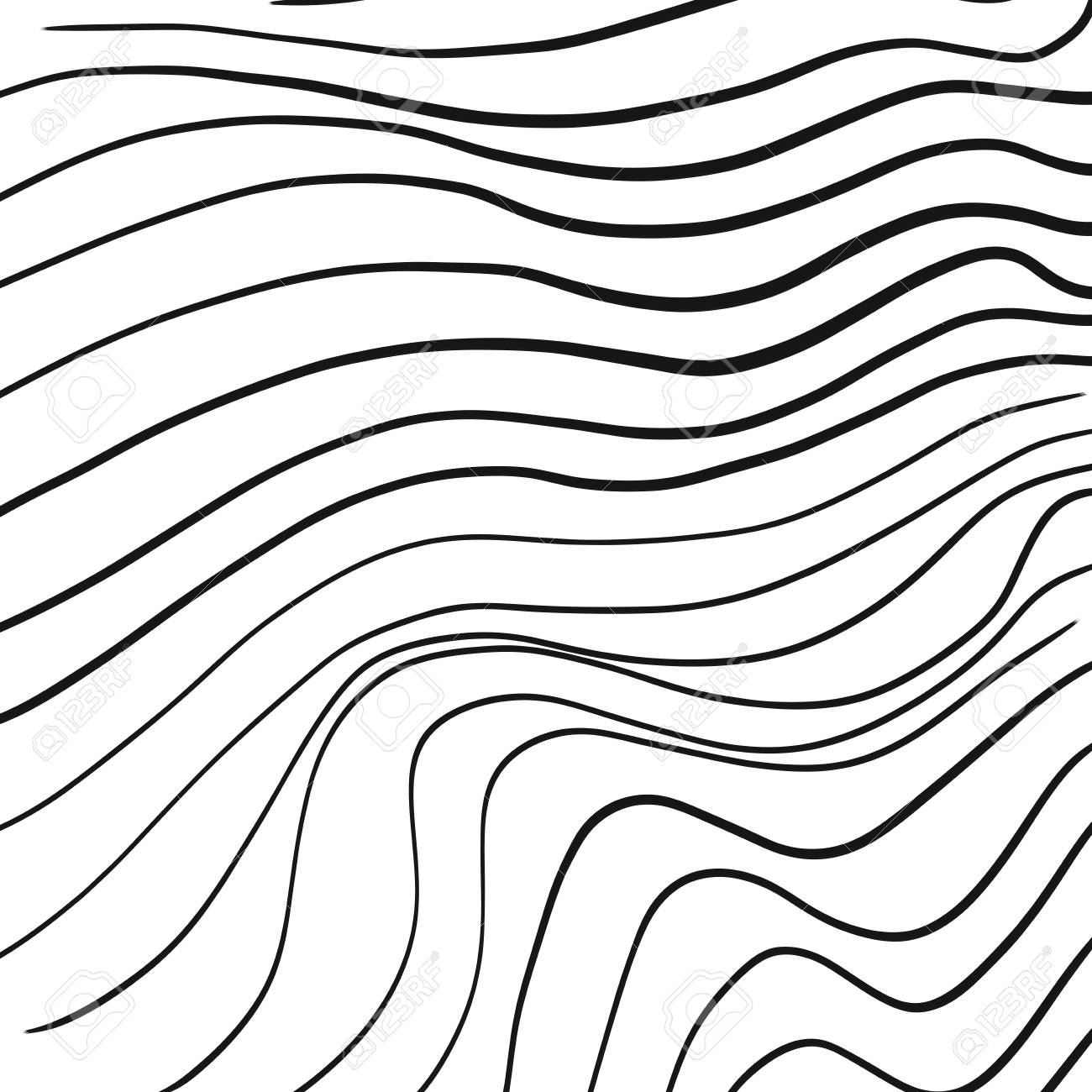 Hand Drawn Line Art Wavy Pattern Vector Illustration Royalty Free Cliparts Vectors And Stock Illustration Image 105690617