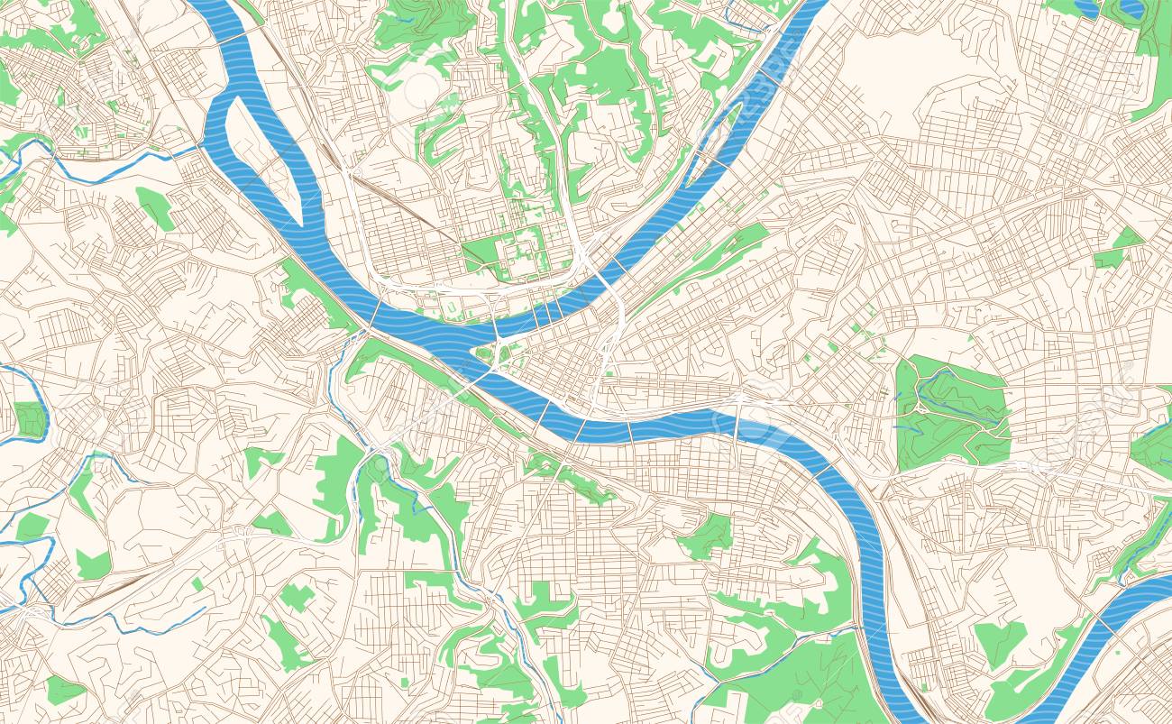 Pittsburgh Street Map Pdf Pittsburgh Pennsylvania Printable Map Excerpt. This Vector Streetmap Of  Downtown Pittsburgh Is Made For Infographic And Print Projects. Royalty  Free Svg, Cliparts, Vectors, And Stock Illustration. Image 125482677.