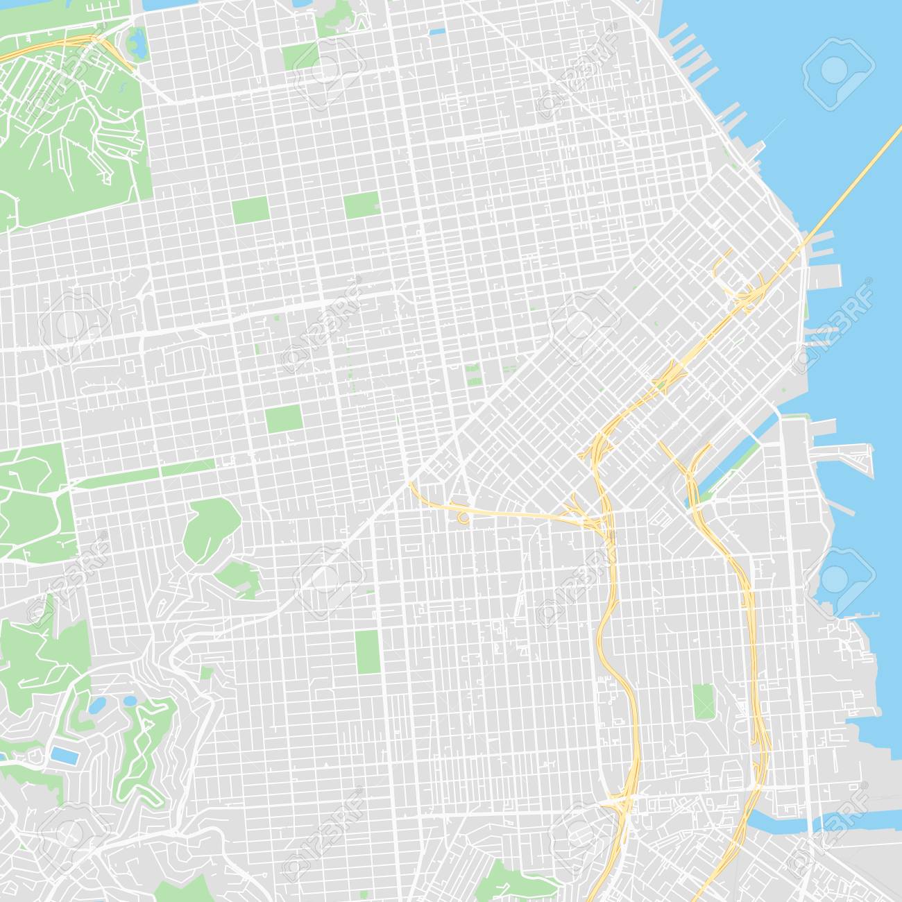 Downtown vector map of San Francisco, United Says. This printable.. photo about San Francisco Maps Printable titled Downtown vector map of San Francisco, United Suggests. This printable..