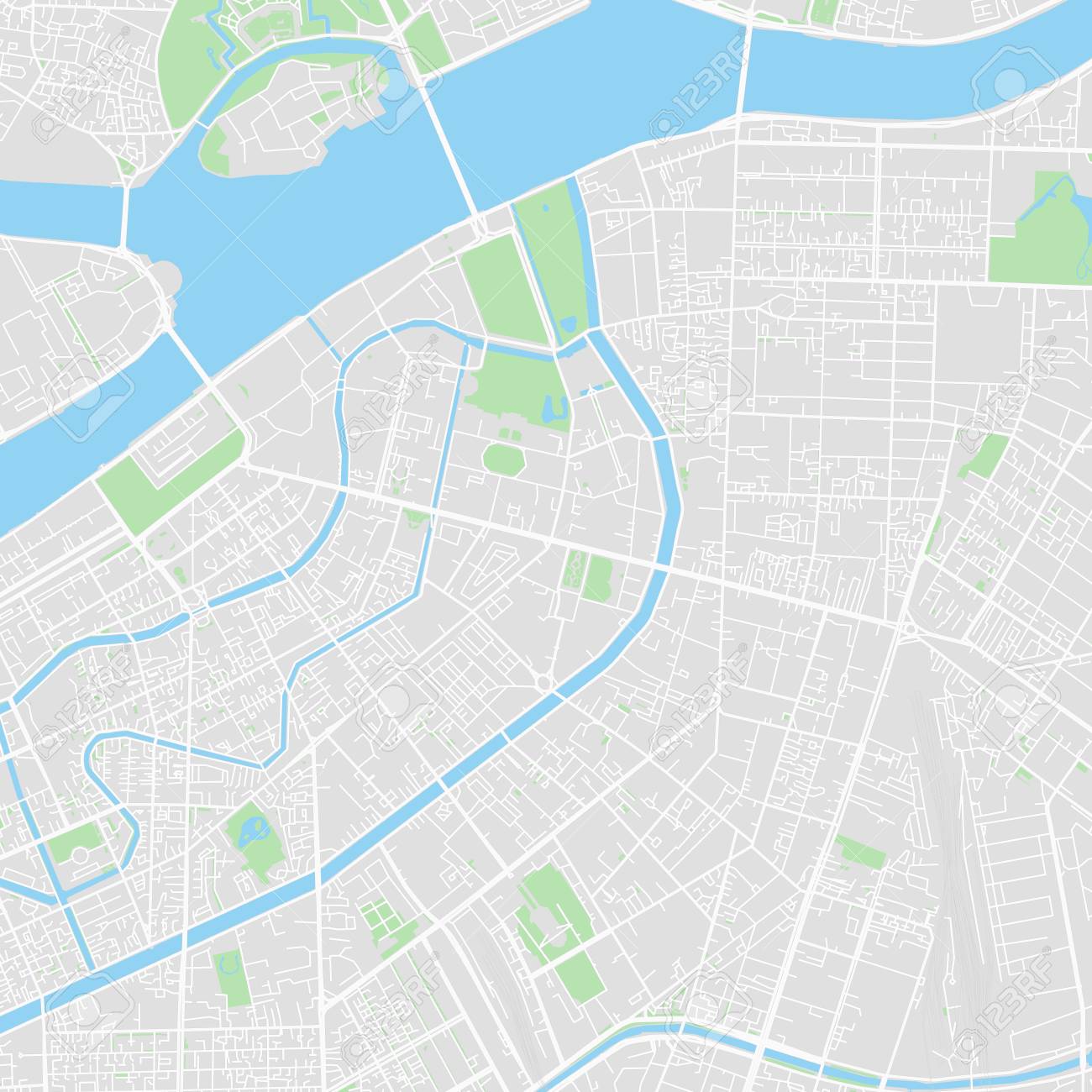 Downtown vector map of St. Petersburg, Russia. This printable.. photograph about Printable Map of Russia called Downtown vector map of St. Petersburg, Russia. This printable..