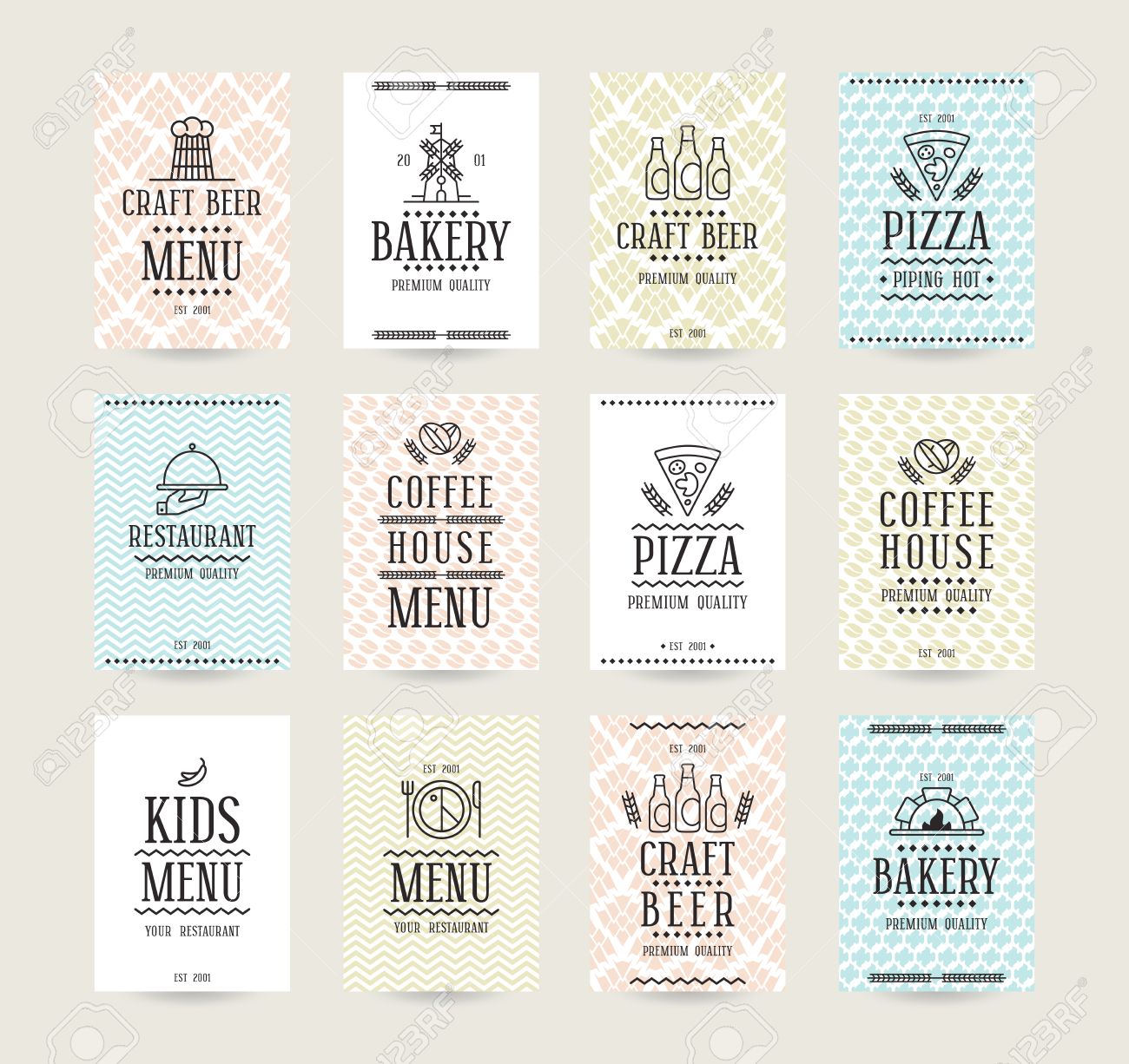 set of vector poster templates for bakery cafe restaurant bakery cafe flyers