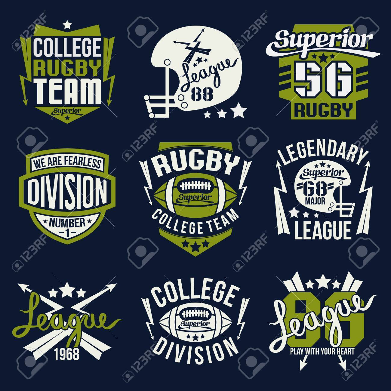 大学ラグビー チーム エンブレム T シャツのグラフィック デザインのイラスト素材 ベクタ Image