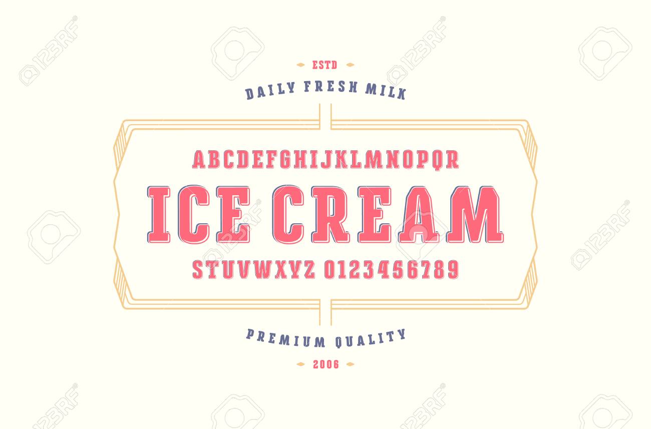 decorative serif font with rounded corners label template for serif template
