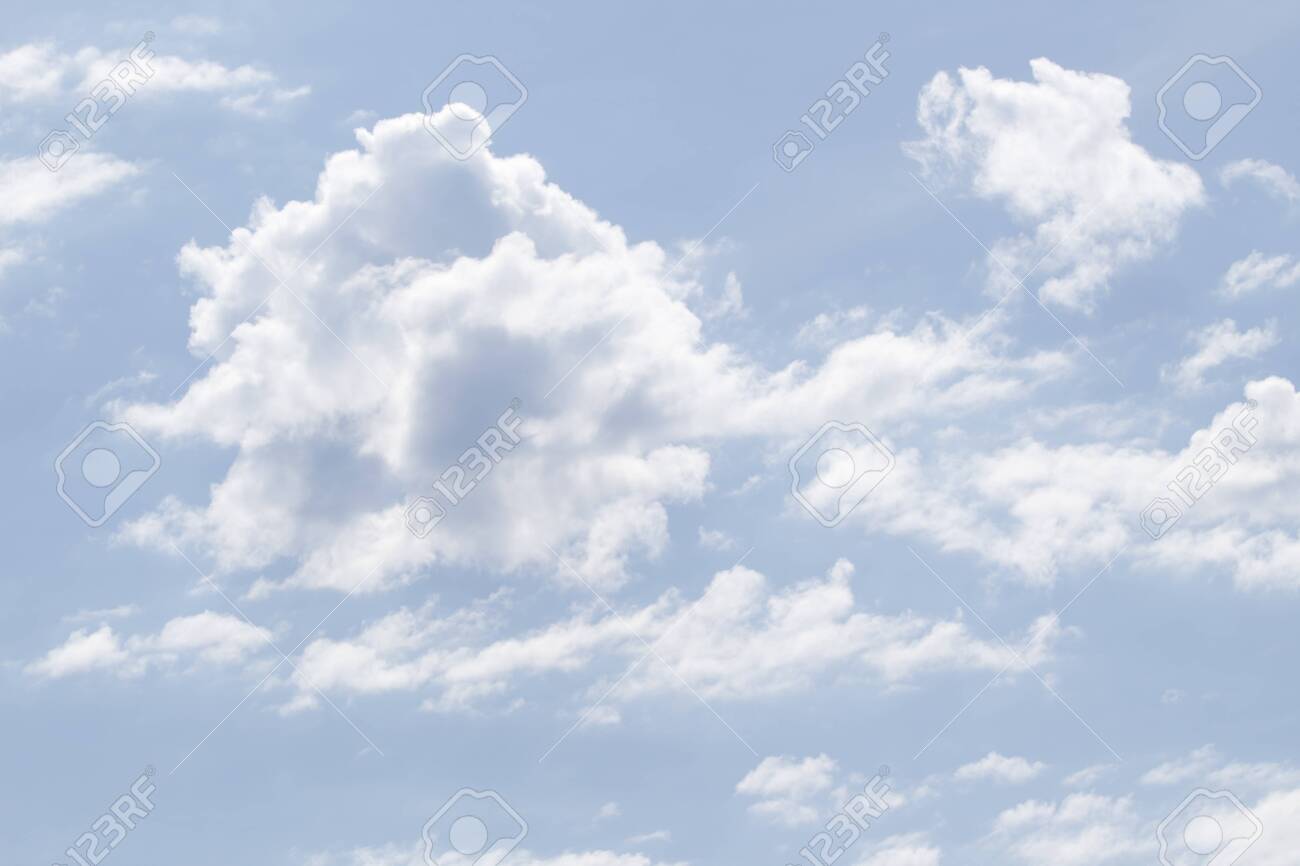 Light Blue Sky And Fluffy Clouds Stock Photo Picture And Royalty Free Image Image