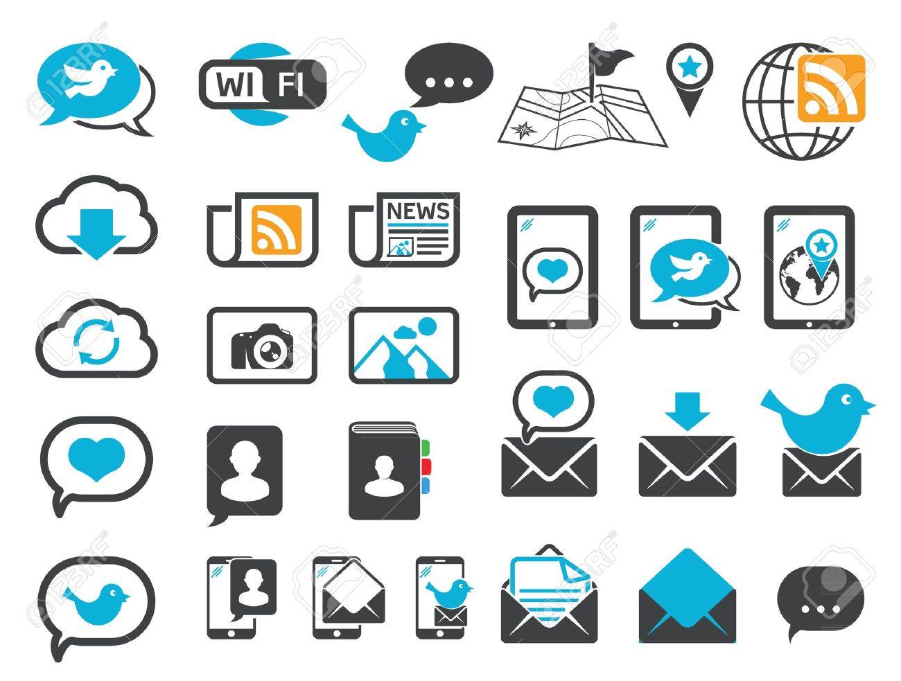 Modern communication icons - 14834408 Modern communication icons - 14834408