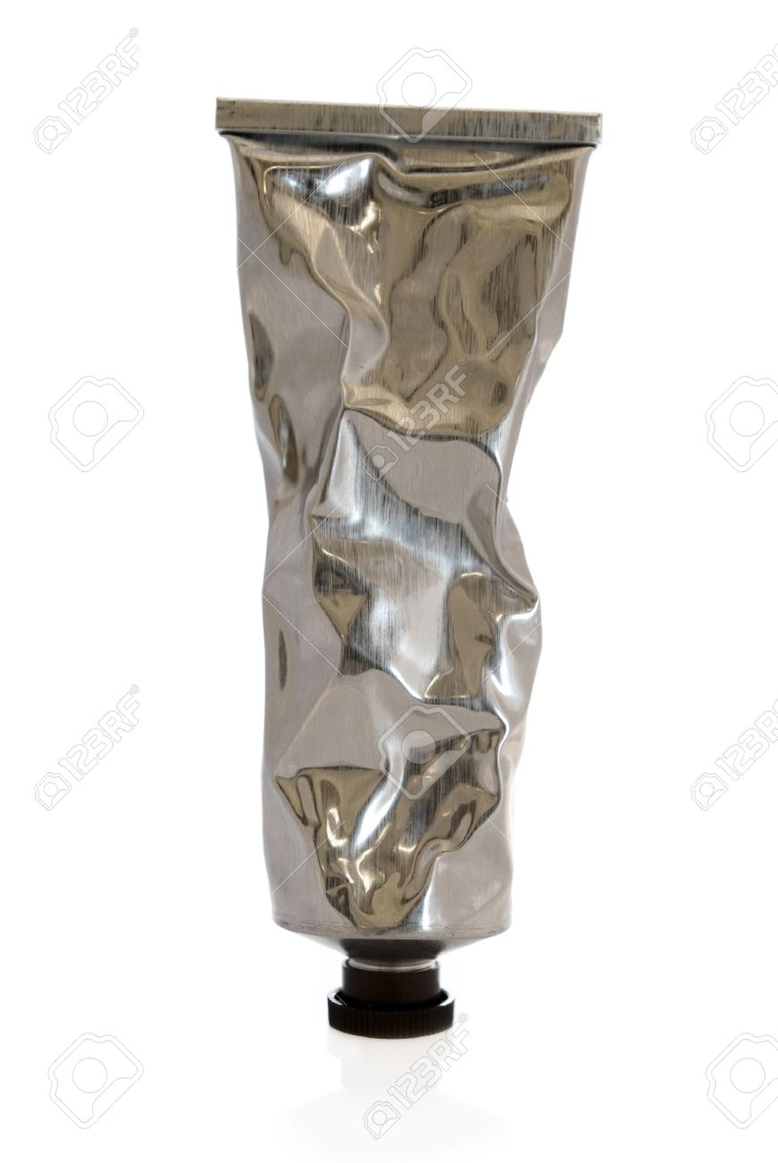 Squeezed Metal Tube, Packaging For Cosmetic Or Medical Creme Stock Photo,  Picture And Royalty Free Image. Image 12843177.