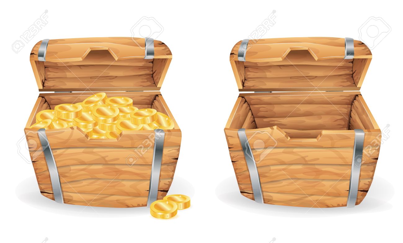 Worksheet Full And Empty treasure chest full and empty royalty free cliparts vectors stock vector 20654612
