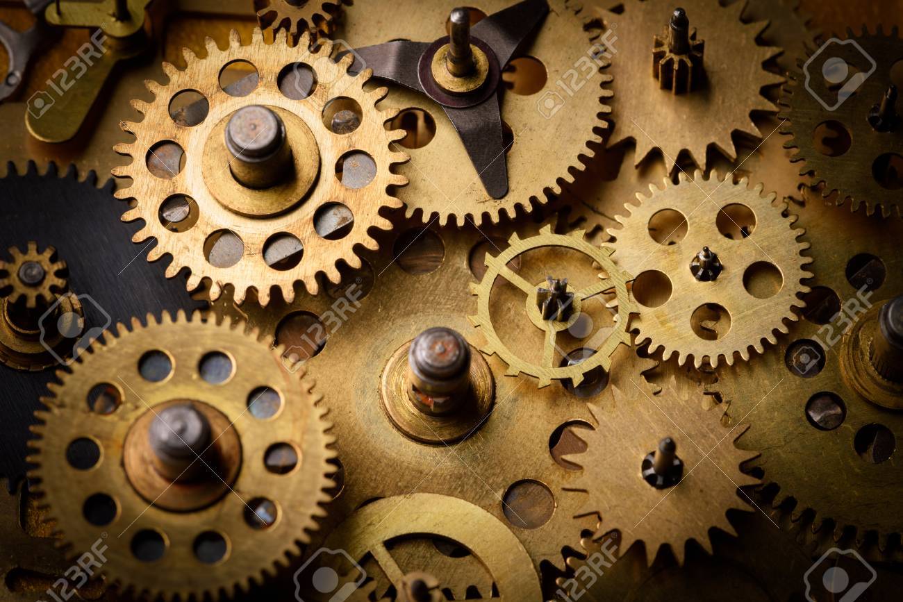 vintage gears and cogs stock photo picture and royalty free image