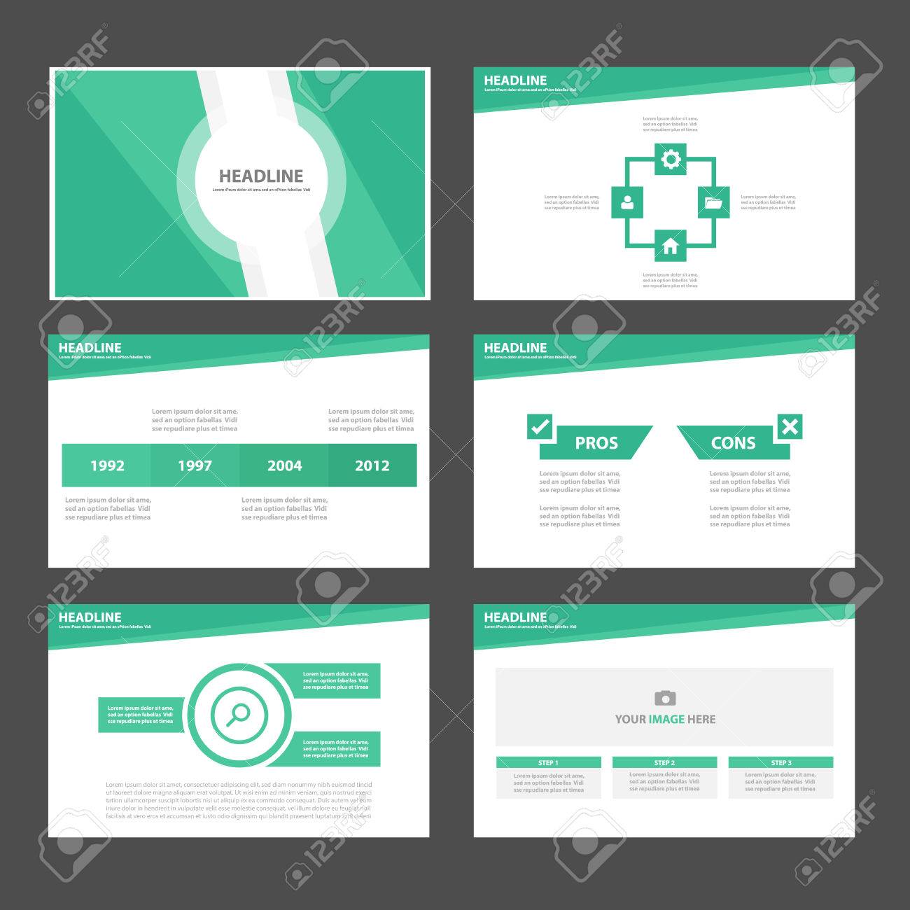 green theme multipurpose infographic elements and icon presentation presentation theme