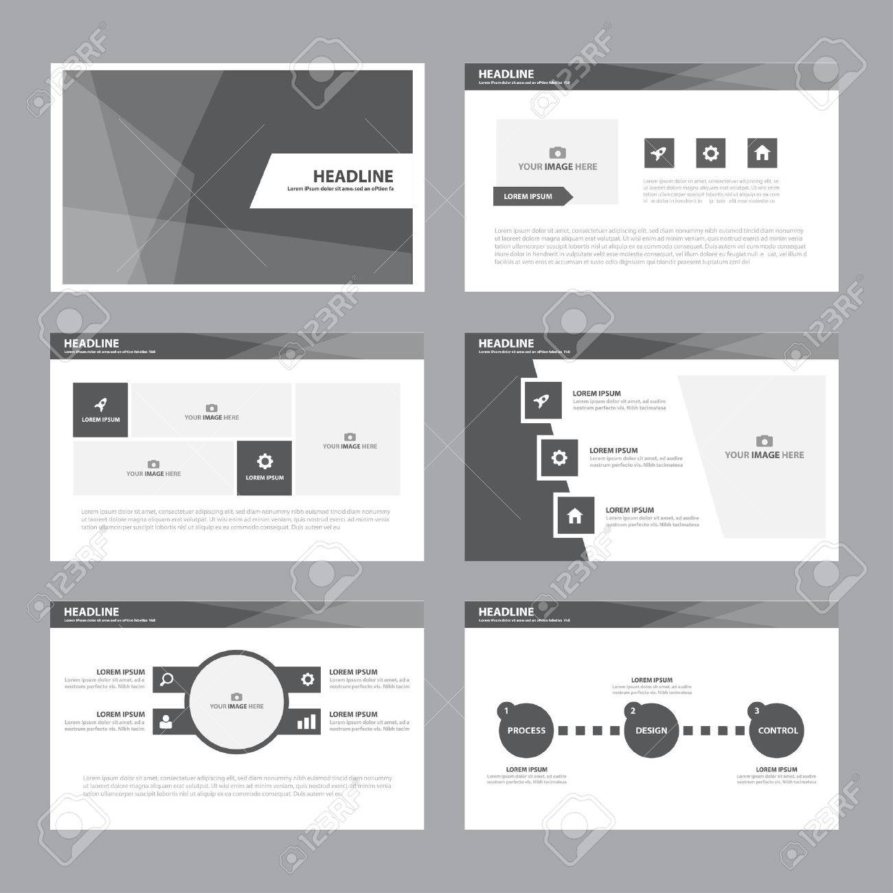 black white abstract presentation template infographic elements black white abstract presentation template infographic elements, Presentation templates