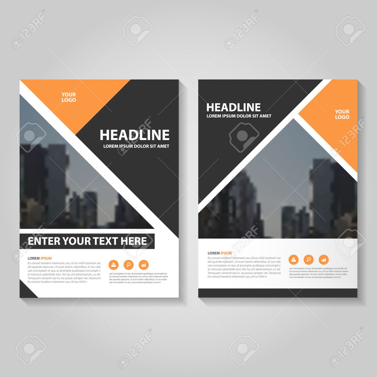 black brochure template