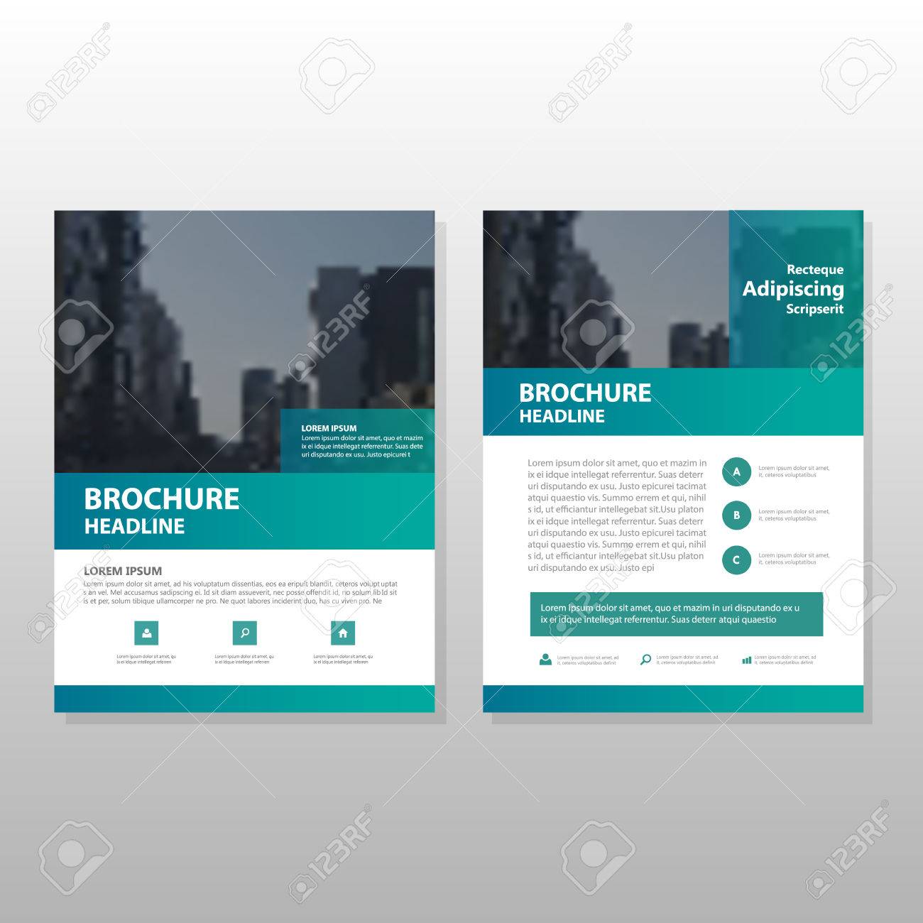 Green Vector Annual Report Leaflet Brochure Flyer Template Design Royalty Free Cliparts Vectors And Stock Illustration Image