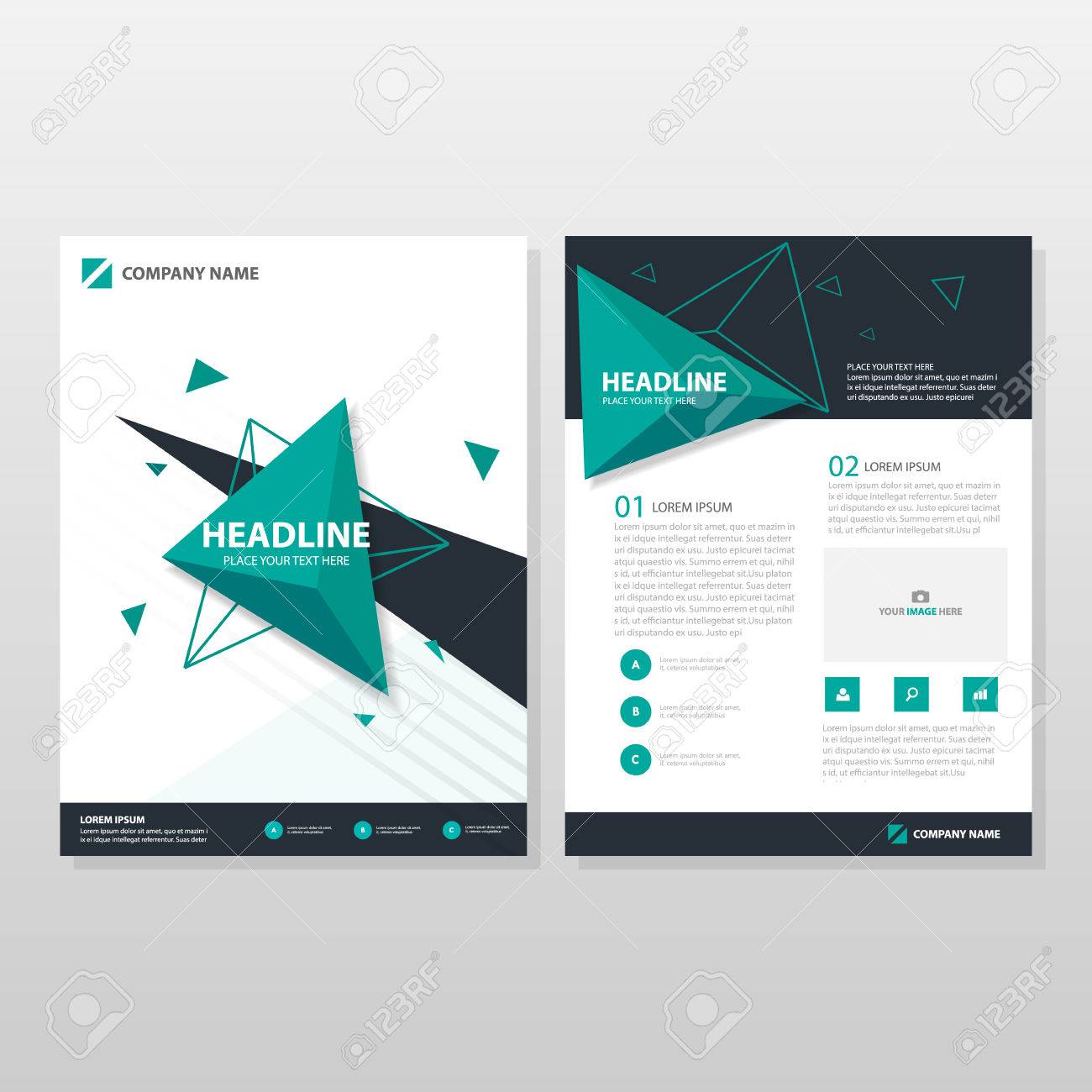 Green triangle Vector annual report Leaflet Brochure Flyer template design, book cover layout design, abstract business presentation template, a4 size design - 58294014 Green triangle Vector annual report Leaflet Brochure Flyer template design, book cover layout design, abstract business presentation template, a4 size design - 58294014