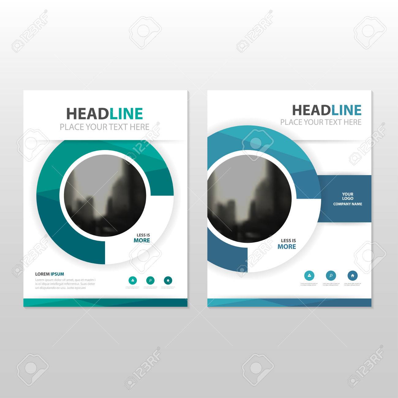 blue circle vector annual