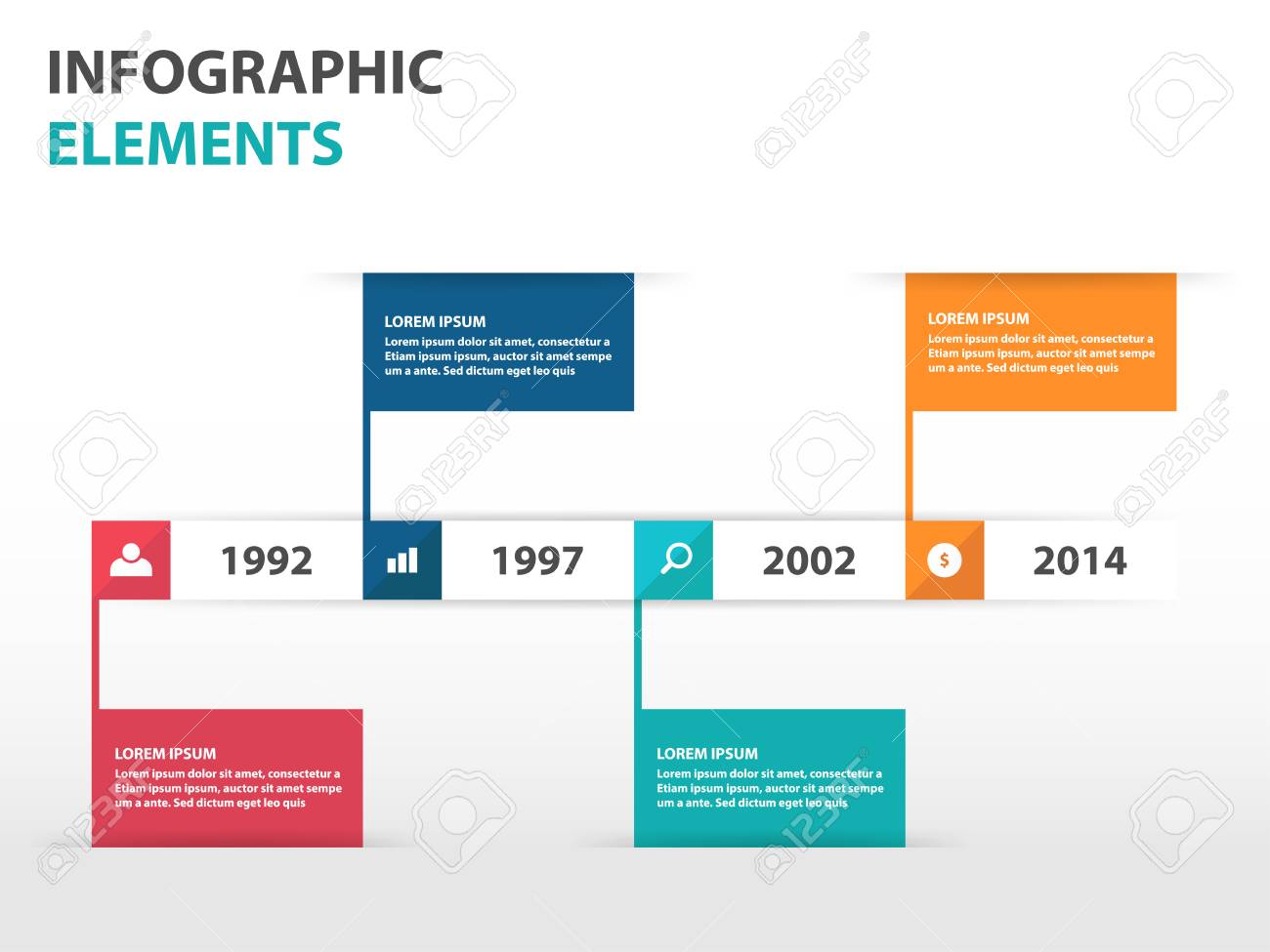 abstract flag business timeline infographics elements presentation
