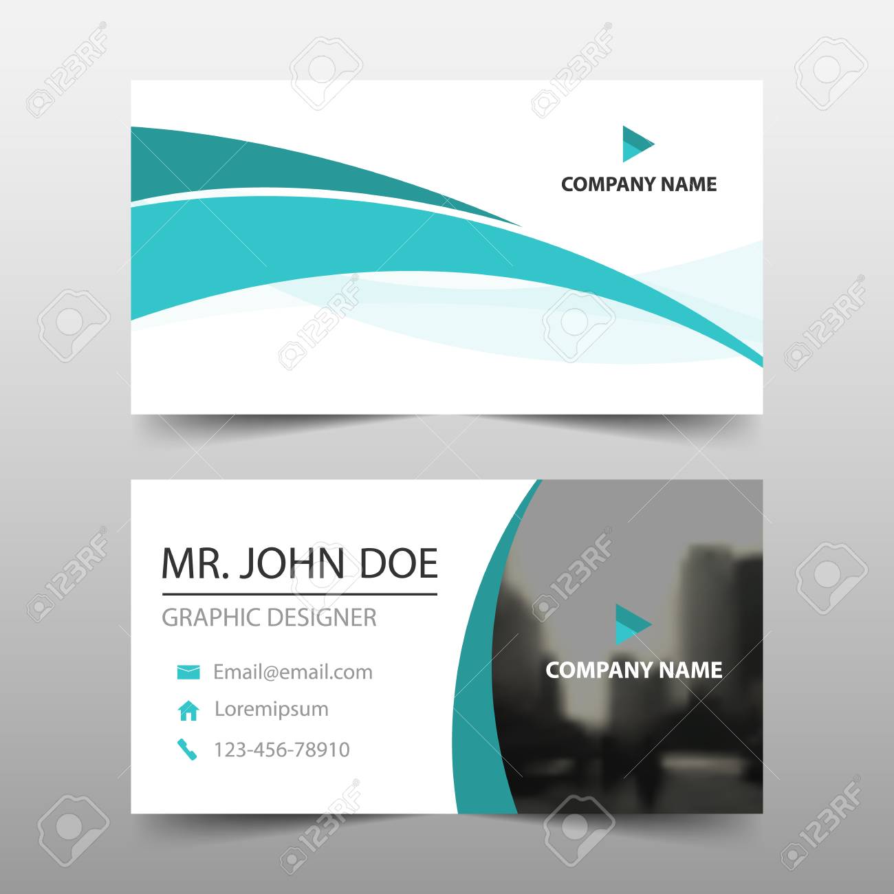 Vague Verte Carte De Visite D Entreprise Modele De Carte De Visite Modele De Conception Simple Mise En Page Propre Horizontal Modele Banniere D Affaires Pour Le Site Web Clip Art Libres De Droits