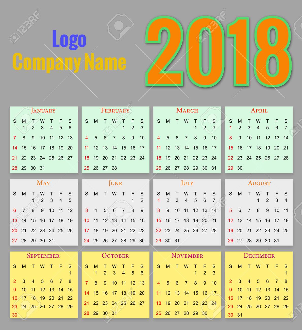 printable 12 month calendar