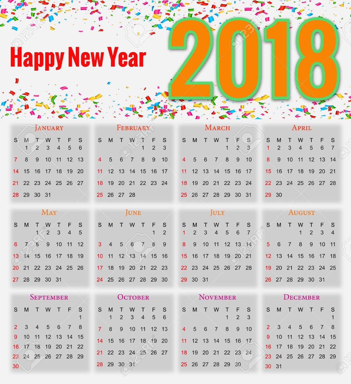 12 months calendar design 2018 printable and editable royalty free editable calander