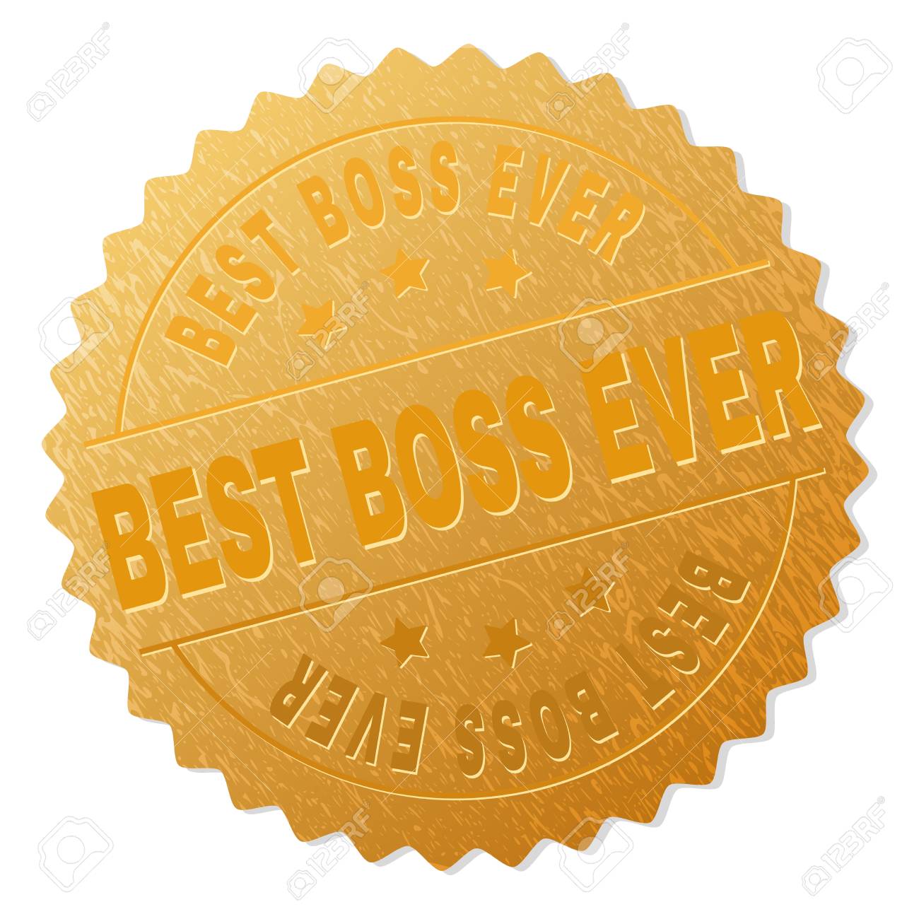 best boss ever gold stamp award vector gold award with best