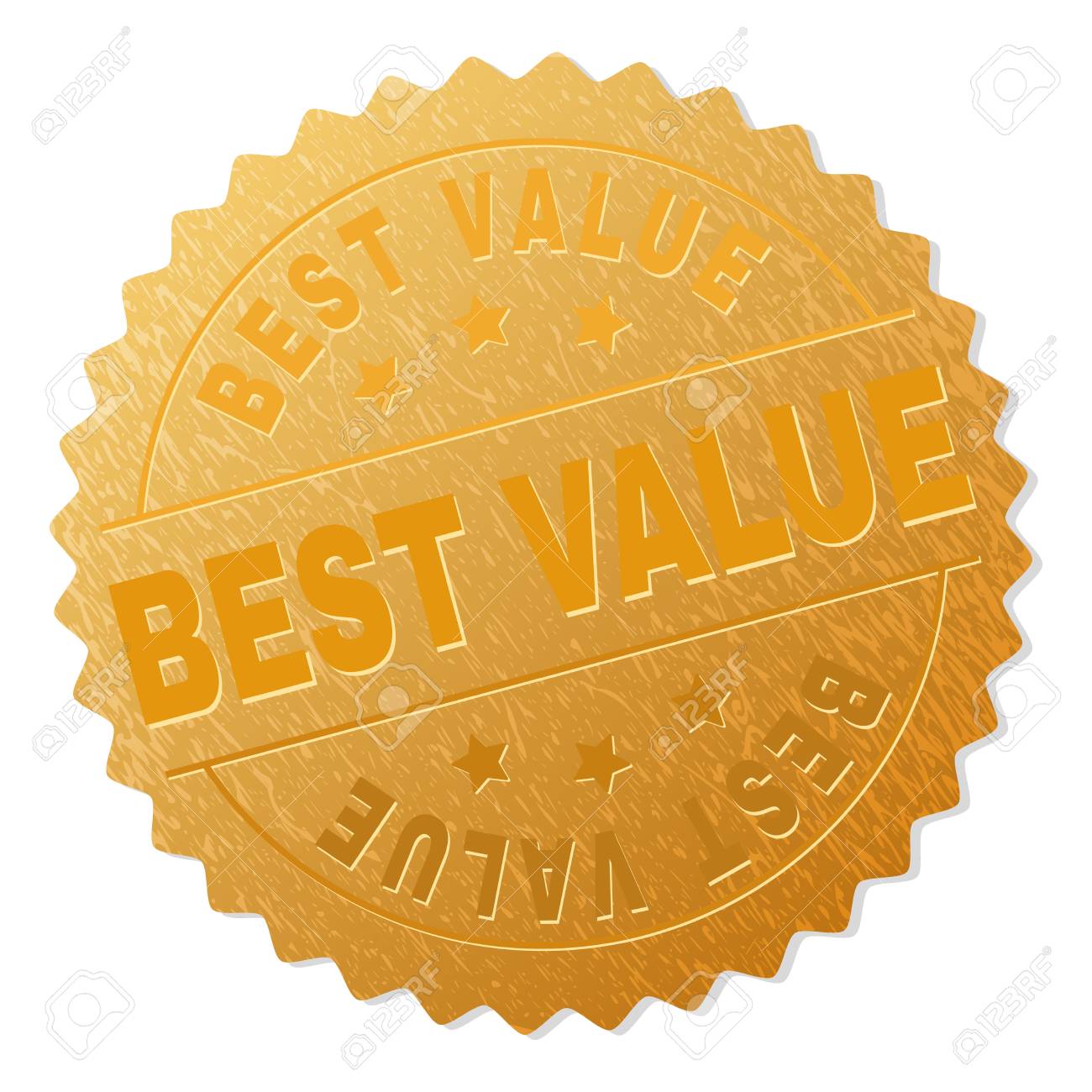 BEST VALUE Gold Stamp Award. Vector Golden Award With BEST VALUE ...