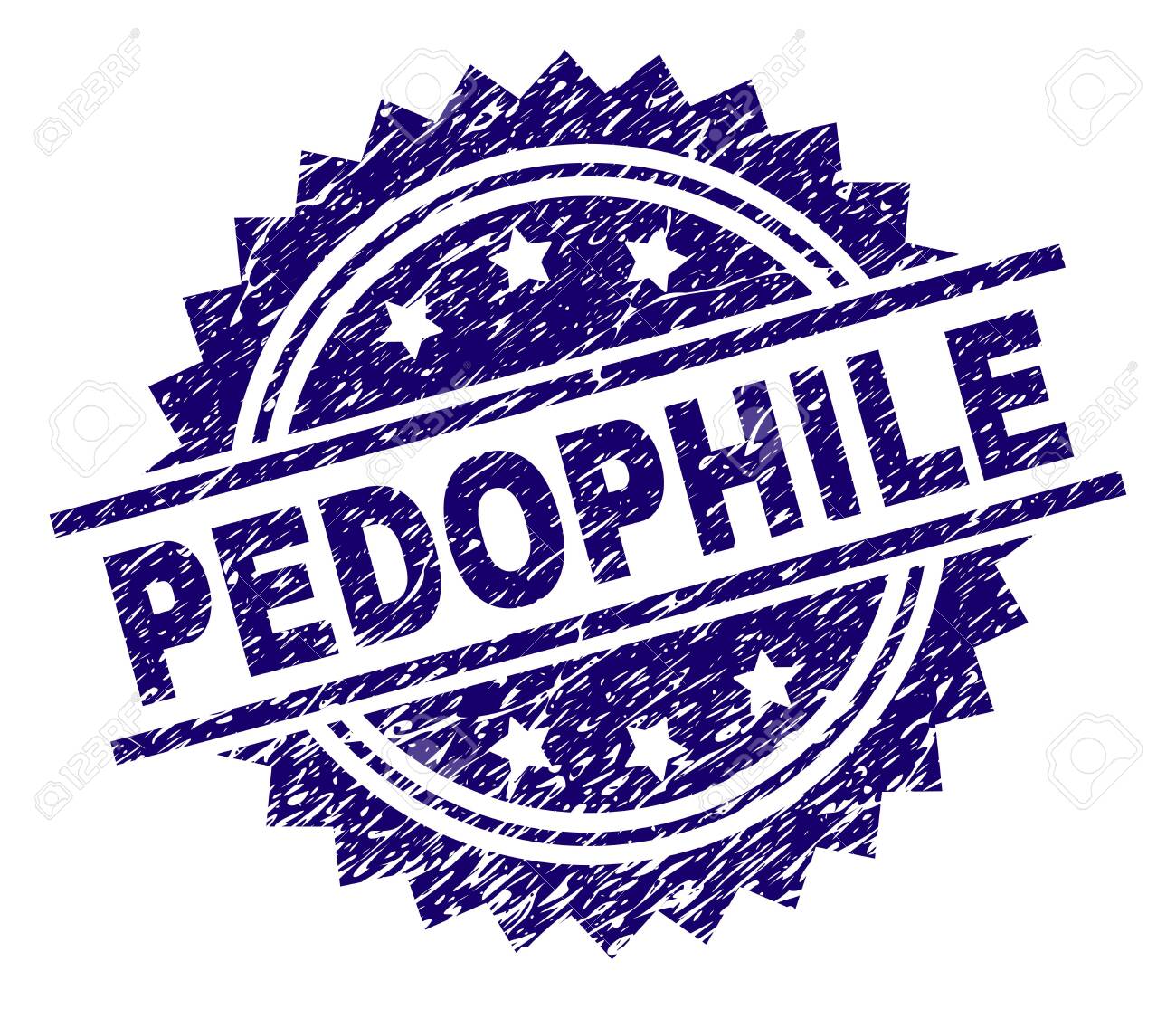 PEDOPHILE Stamp Seal Watermark With Distress Style. Blue Vector Rubber  Print Of PEDOPHILE Title With Grunge Texture. Royalty Free SVG, Cliparts,  Vectors, And Stock Illustration. Image 116515710.