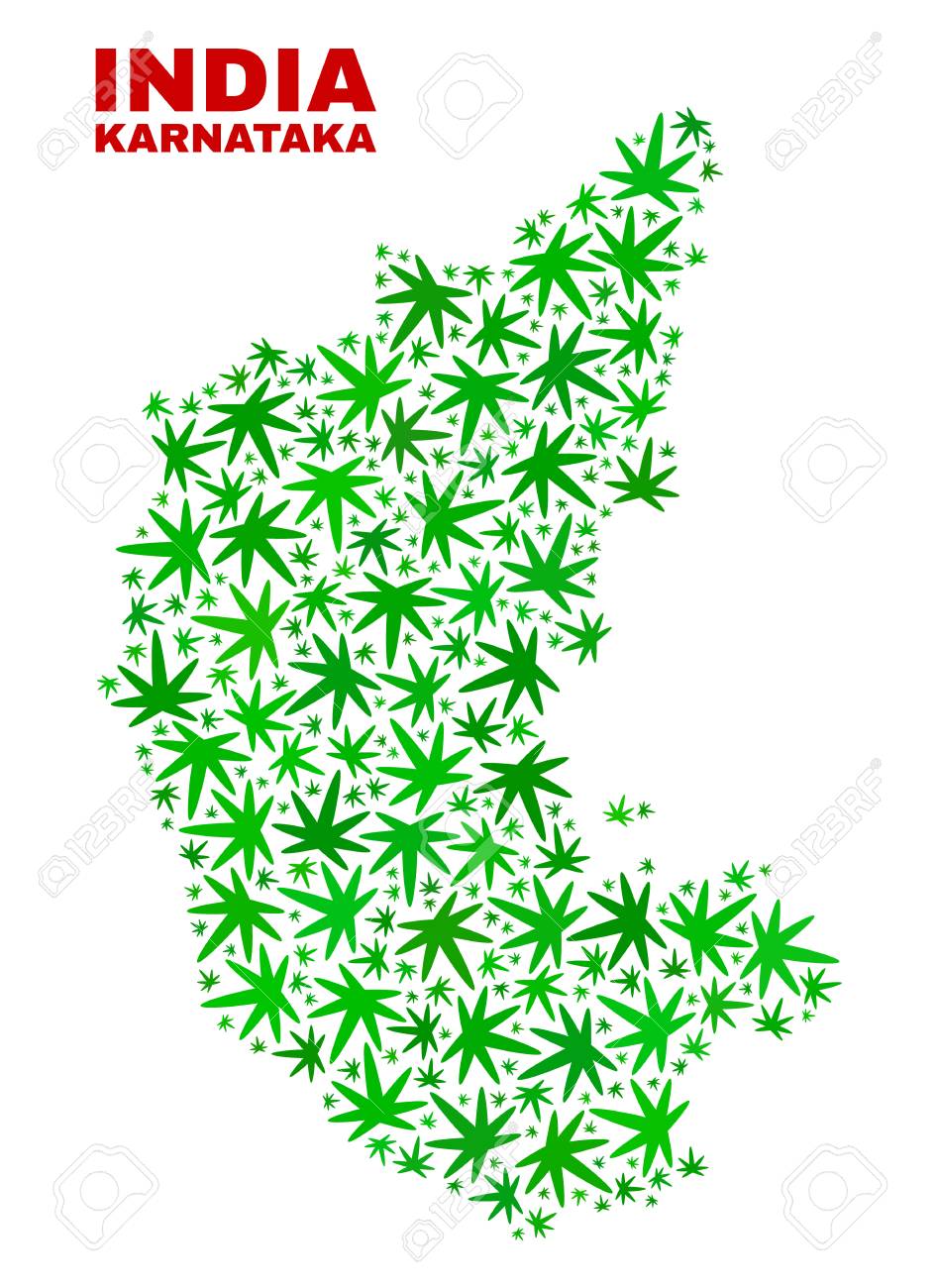 vector cannabis karnataka state map collage concept with green royalty free cliparts vectors and stock illustration image 119042416 123rf com