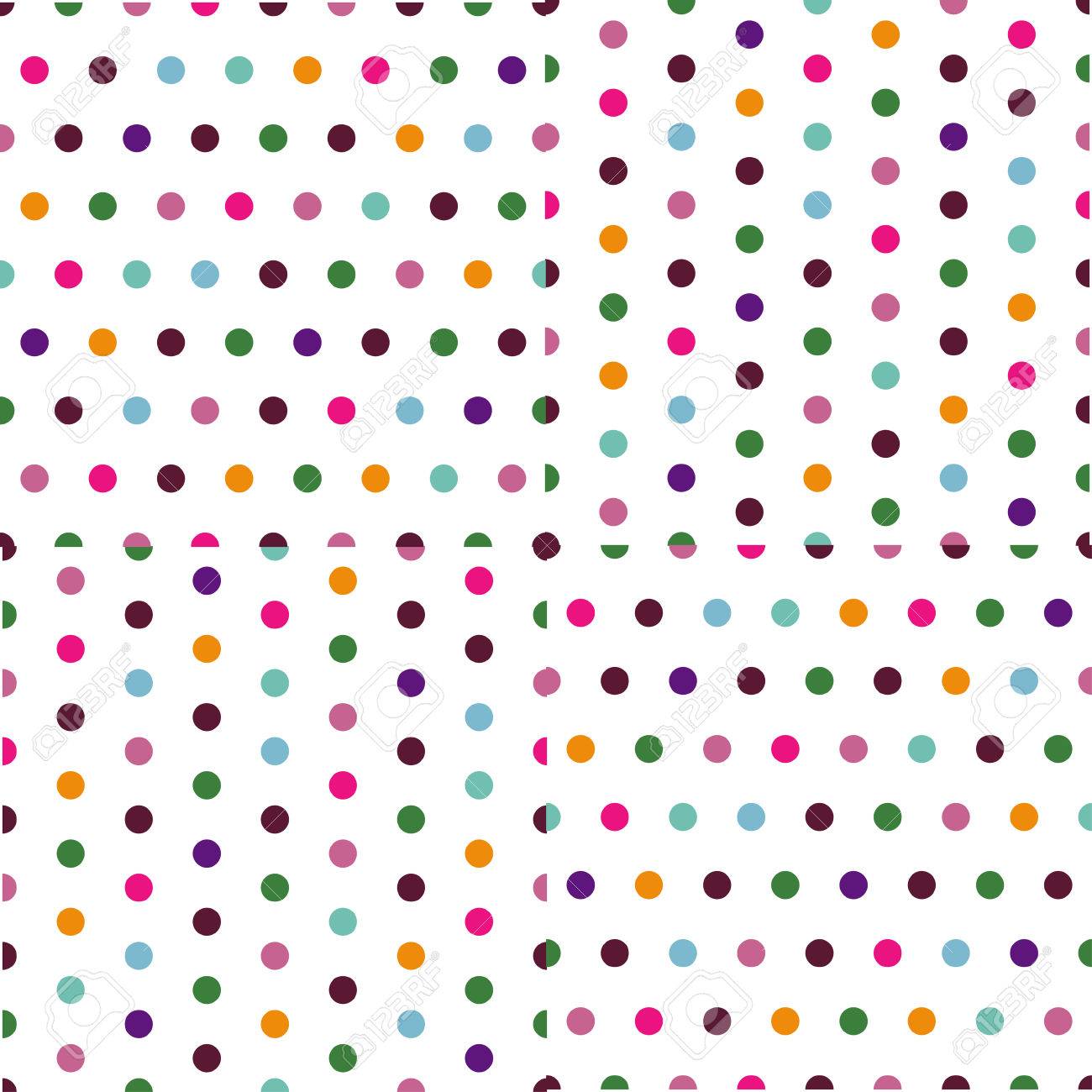 ベクトル クリエイティブ柄カラフルな水玉模様の白いテクスチャのイラスト素材 ベクタ Image