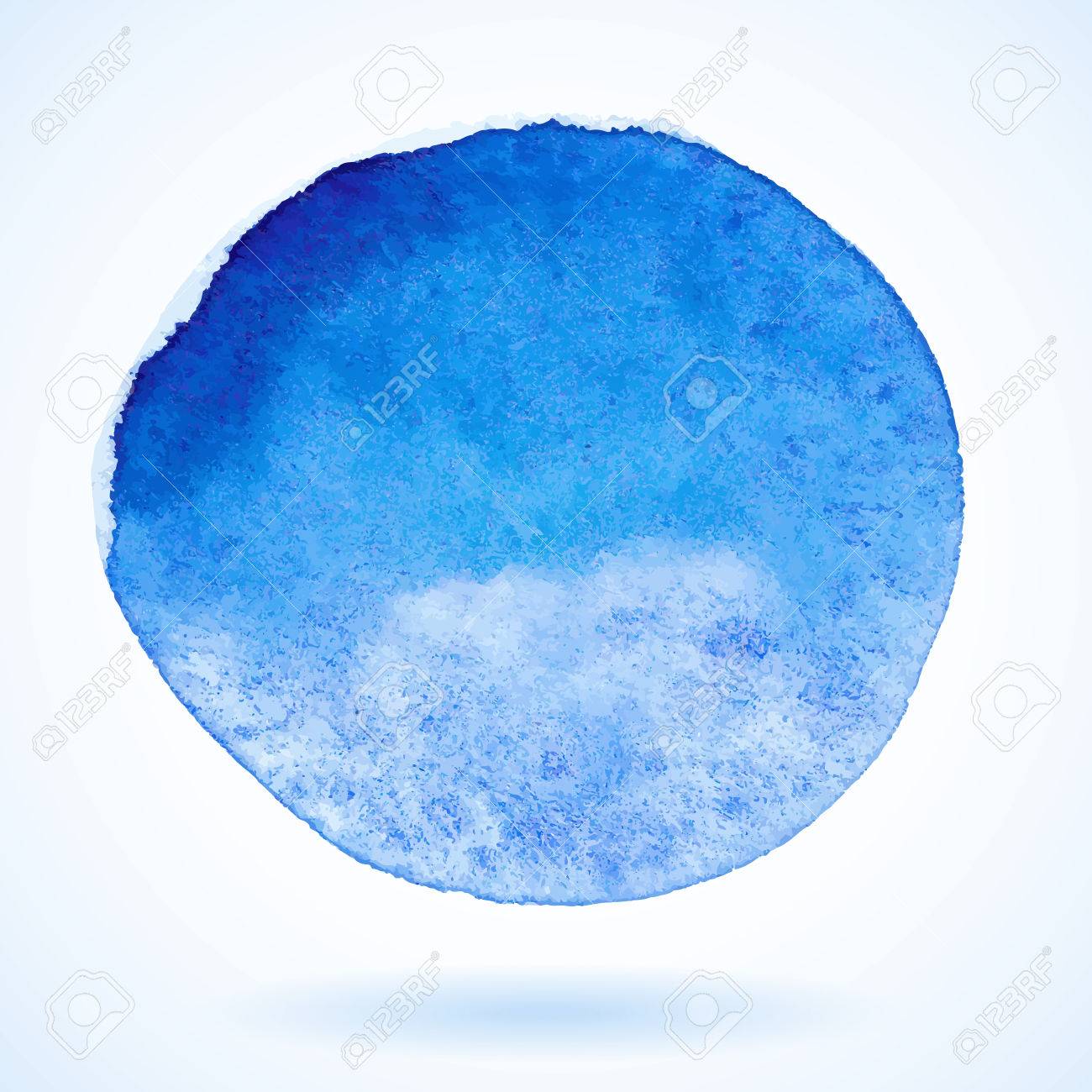青いベクトル分離の水彩絵の具円 のイラスト素材 ベクタ Image