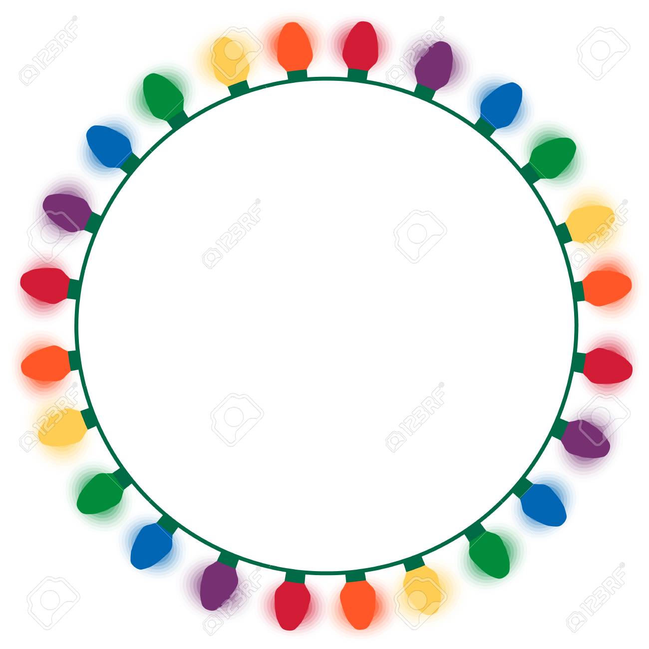 christmas lights border holiday greeting card design garland border holiday