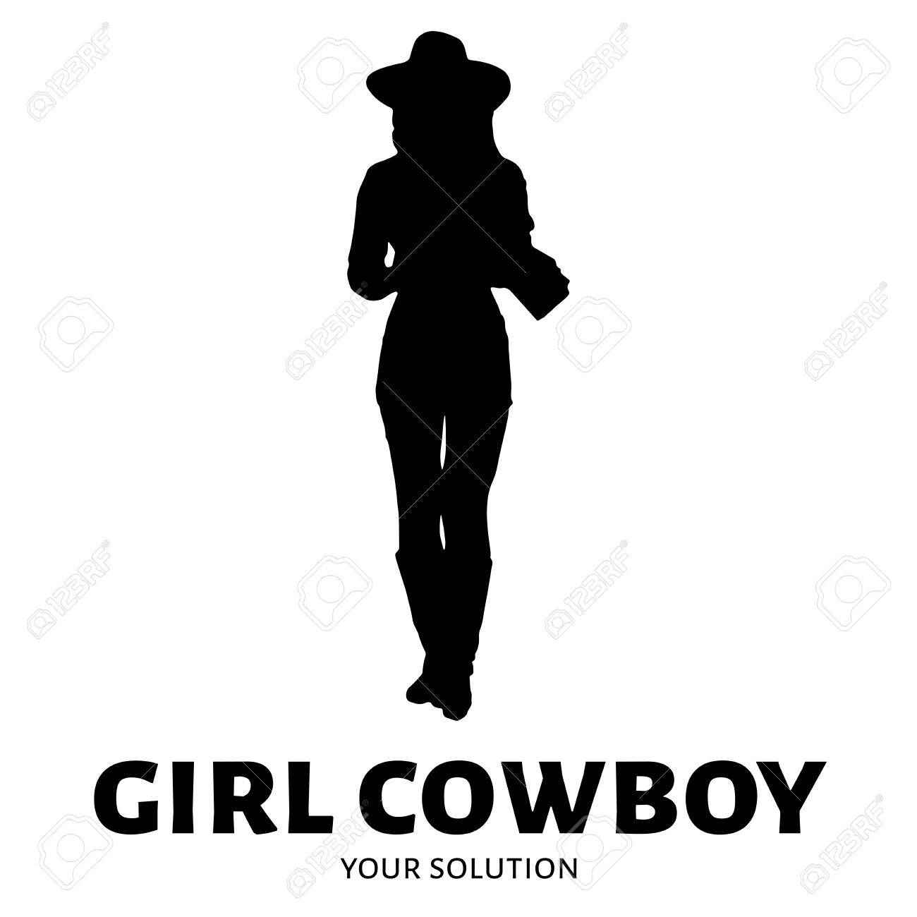 Girl Cowboy Vector Logo. Brand's Logo In The Form Of Girls Cowboy Royalty  Free SVG, Cliparts, Vectors, and Stock Illustration. Image 68712731., image size:1300x1300