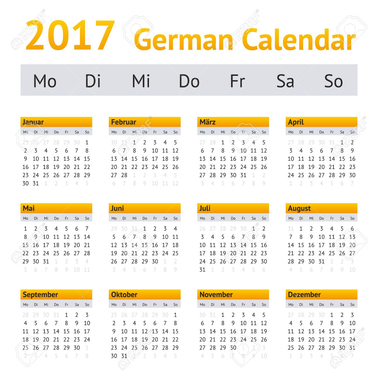 17 ドイツ ドイツのカレンダーです 月曜日から始まる 1 週間 のイラスト素材 ベクタ Image 17 ドイツ ドイツのカレンダーです 月曜日から始まる 1 週間 のイラスト素材 ベクタ Image
