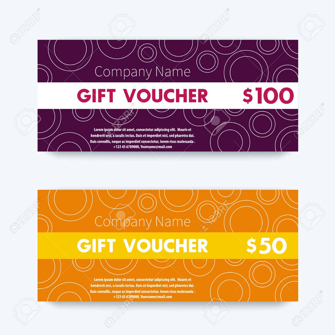 gift voucher design gift vouchers template vector illustration