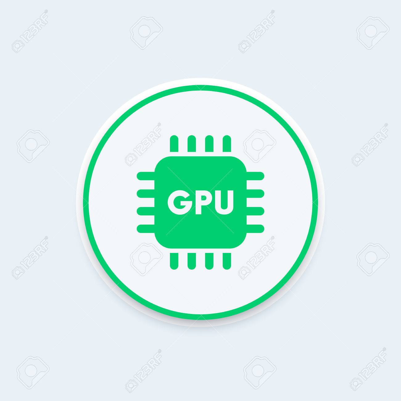 gpu icon graphics processing unit sign gpu pictogram graphics