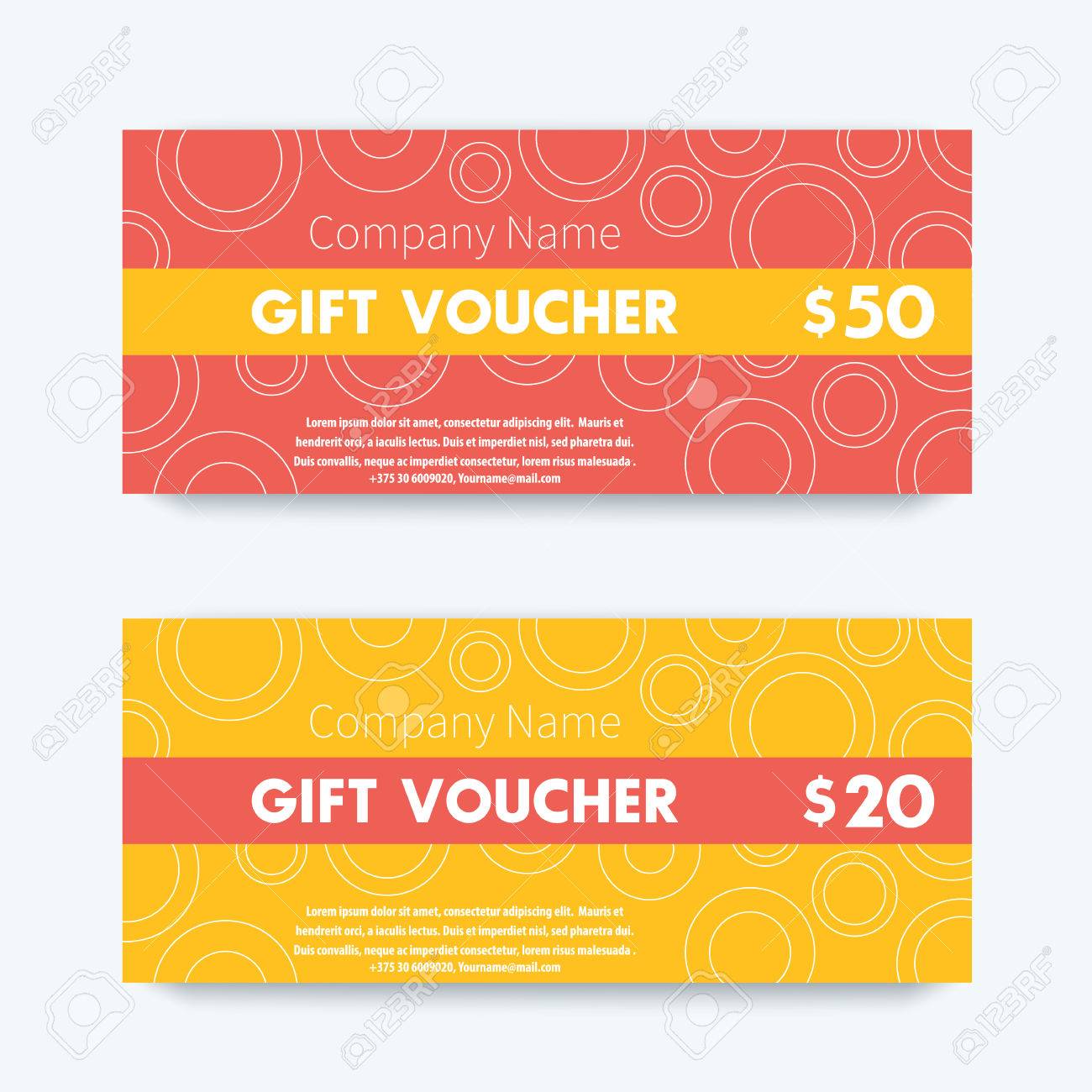 gift voucher template voucher design gift certificate in red