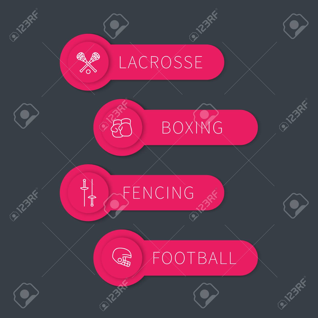boxing fencing lacrosse football