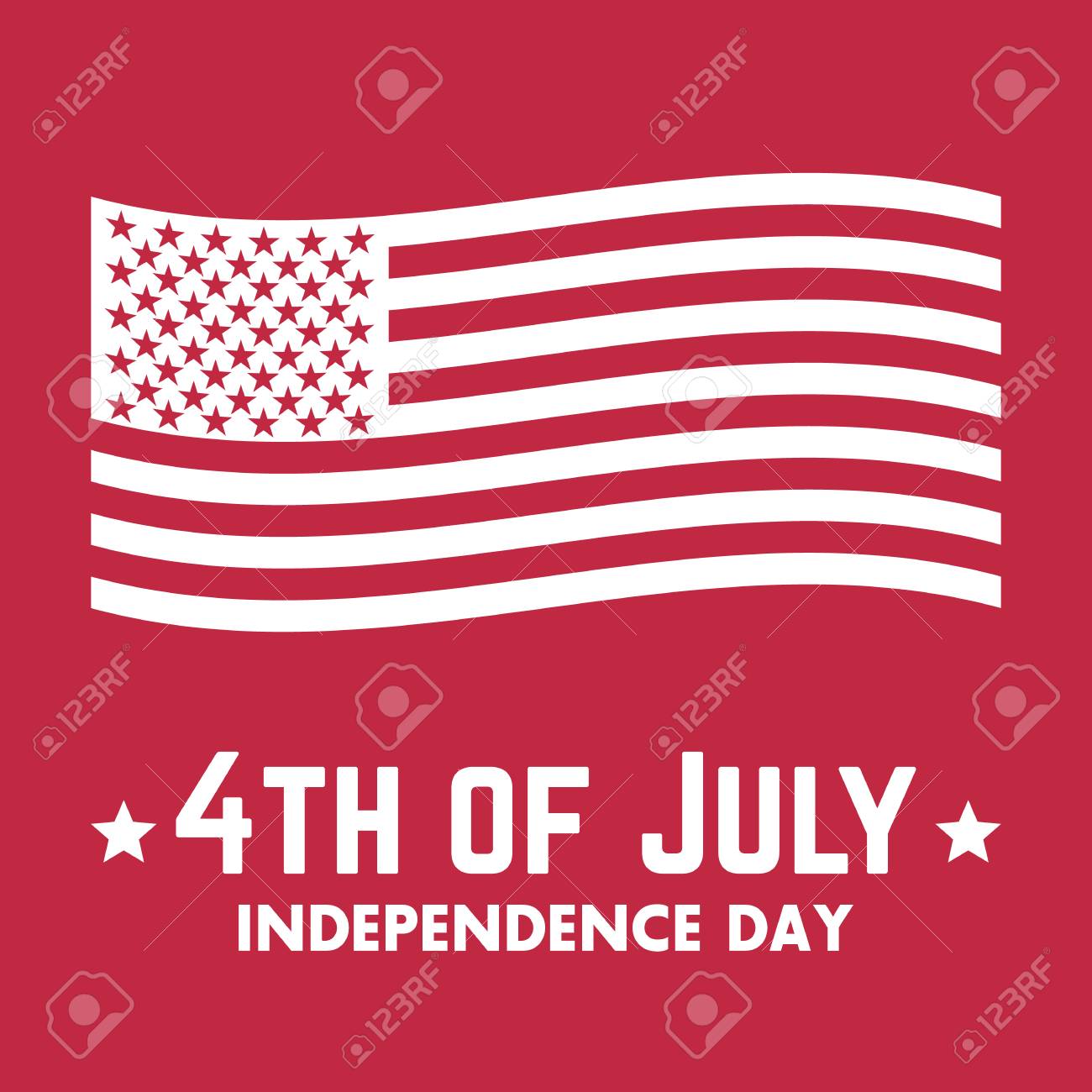 4 Juli Unabhangigkeitstag In Usa Patriotisches Zeichen Mit Der Amerikanischen Flagge Weiss Auf Rot Vektorillustration Lizenzfrei Nutzbare Vektorgrafiken Clip Arts Illustrationen Image 60562043