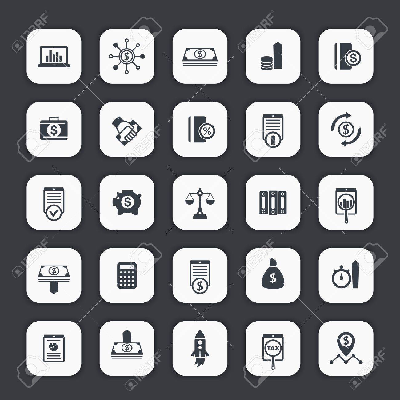 25 金融アイコン 投資 ベンチャー キャピタル 株式 株式 投資 ポートフォリオ 資金 投資 利益 ベクトル イラストのイラスト素材 ベクタ Image