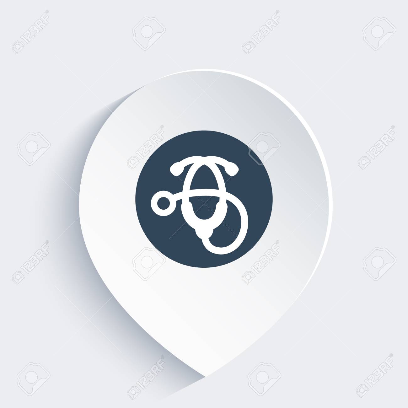 聴診器マークのアイコンのイラスト素材 ベクタ Image