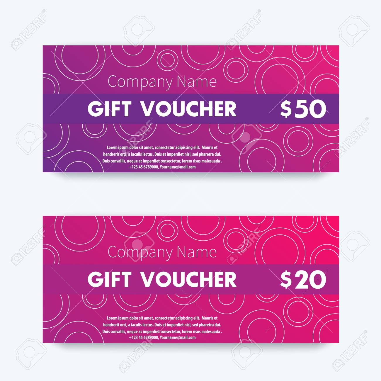 gift voucher templates gift certificates royalty free cliparts