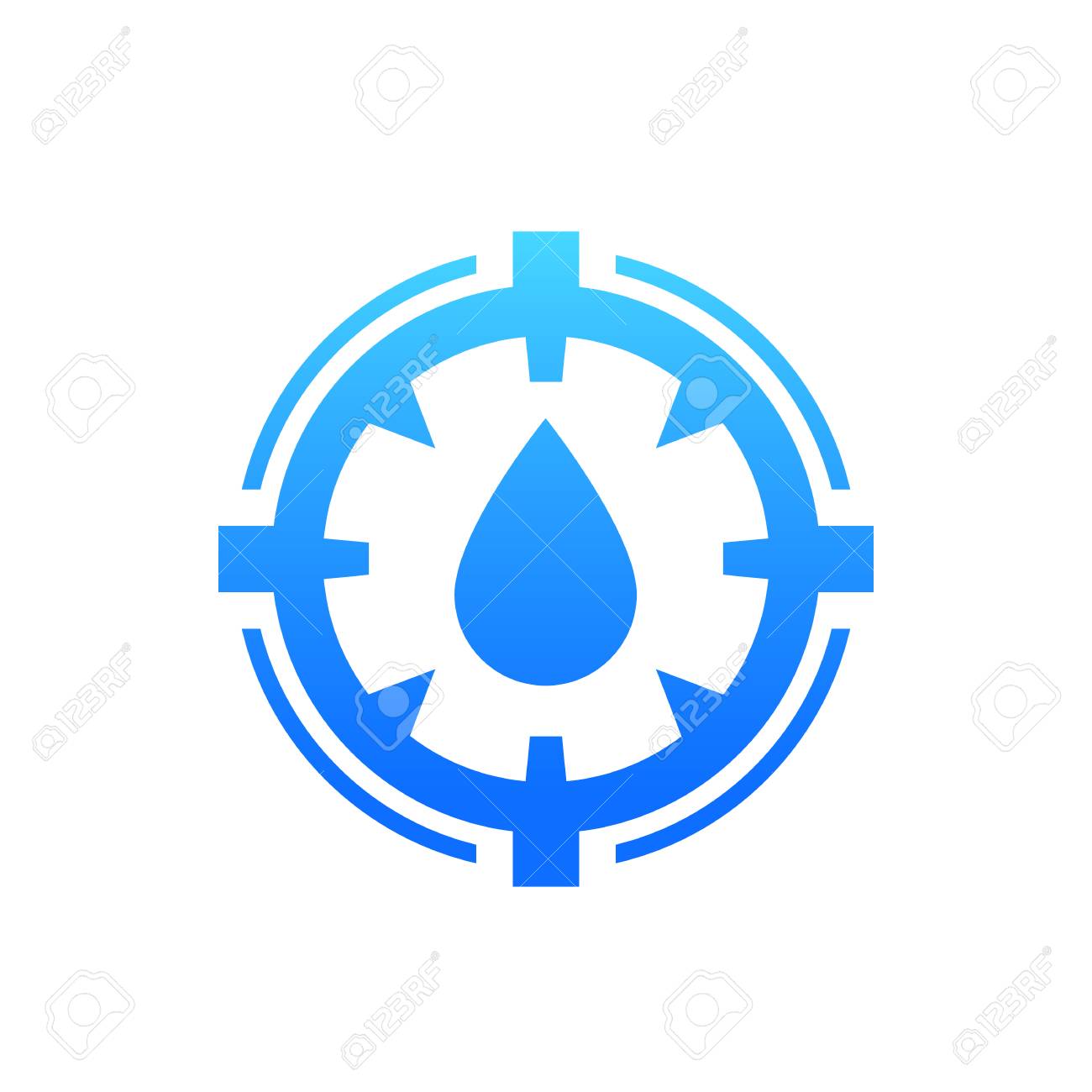 湿度アイコン ベクトル水滴と記号のイラスト素材 ベクタ Image