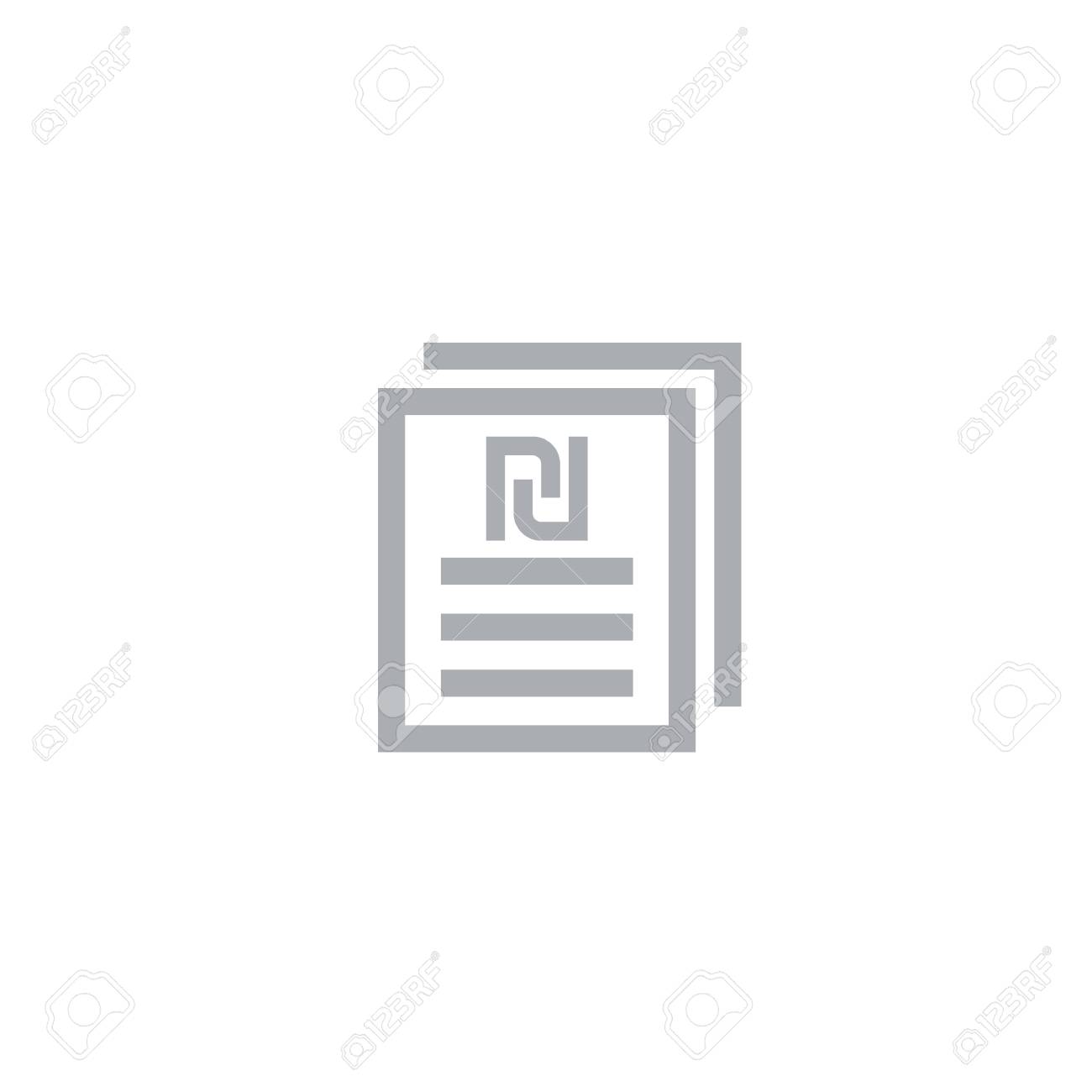 payroll icon documents with shekel sign stock vector 93448867