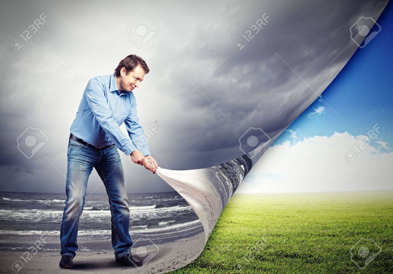 Image of adult handsome man changing reality - 19976485 Image of adult handsome man changing reality - 19976485